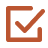 Checkbox with orange tick mark