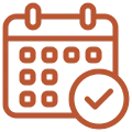 Schedule confirmation symbol