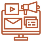 Social media and email marketing illustration